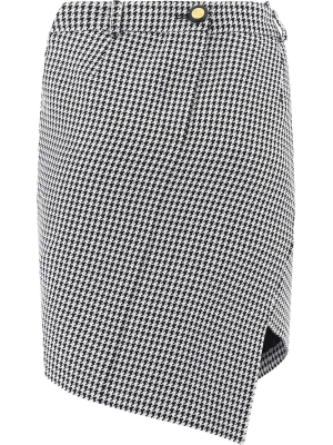 Balenciaga Houndstooth Wrap Skirt