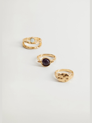 Stone Ring Set