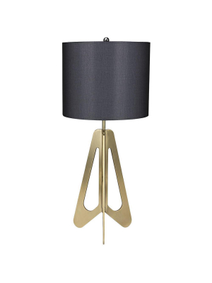 Noir Candis Gold Table Lamp With Black Shade