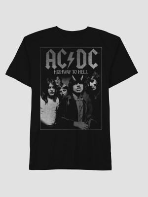 Men's Ac/dc Short Sleeve Graphic T-shirt - Black