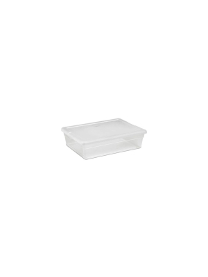 Sterilite 28 Qt Clear Closet/under Bed Organizer Storage Box Container (30 Pack)