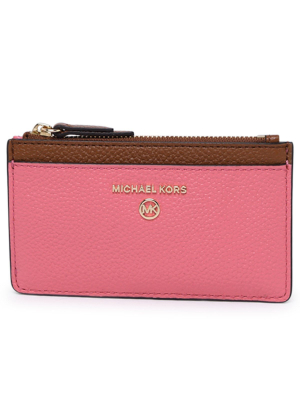 Michael Michael Kors Logo Plaque Zipped Cardholder