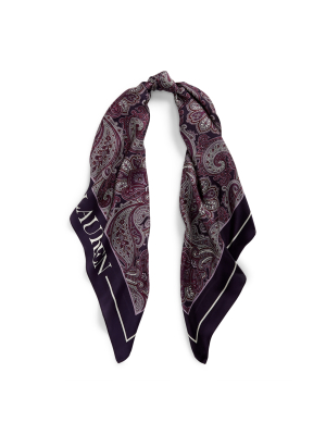 Lacy Paisley Silk Scarf