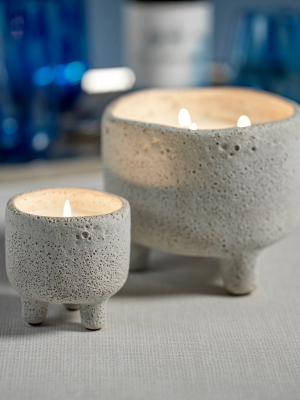 Pacifica Island Candle In Footed Pot