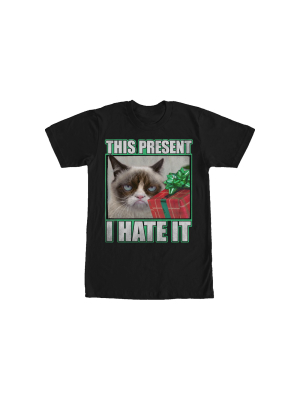 Men's Grumpy Cat Christmas Present Hate It T-shirt