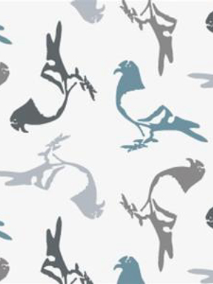 Pigeon Wallpaper In Slate Design By Aimee Wilder