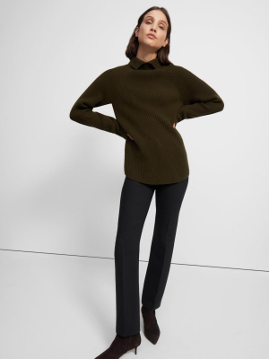 Moving Rib Turtleneck Sweater In Cashmere