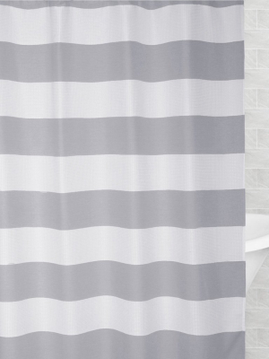 The Grey Sail Striped Shower Curtain