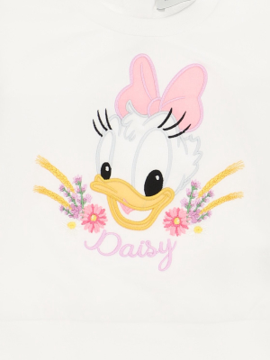 Monnalisa Daisy Duck Print Sweatshirt