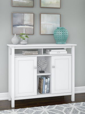 Broadview Console Table With Storage Pure White - Bush Furniture