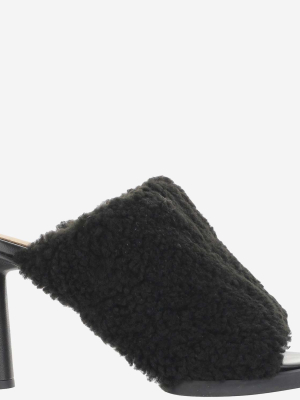 Jacquemus Shearling Asymmetrical Mules