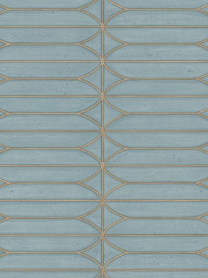 Pavilion Wallpaper In Denim From The Breathless Collection By Candice Olson For York Wallcoverings