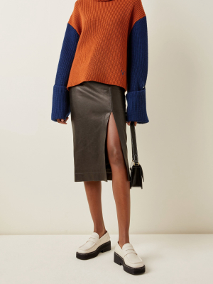 Oversized Colorblock Wool Sweater