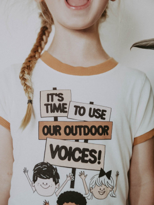 It's Time To Use Our Outdoor Voices Shirt For Kids