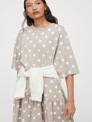 Oversized Flounced Dress