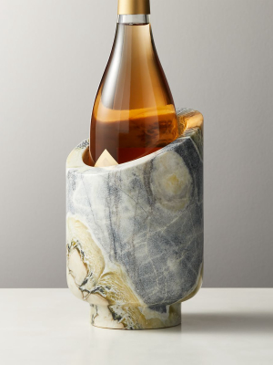 Curve Grey Floral Marble Wine Chiller