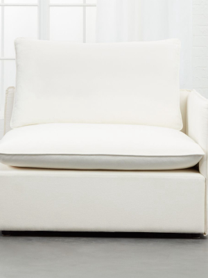 Lumin White Linen Corner Chair