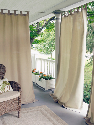 Matine Solid Tab Top Indoor/outdoor Window Curtain For Patio, Pergola, Porch, Cabana, Deck, Lanai - Elrene Home Fashions
