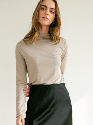 Mock Neck Turtleneck-fall Grey