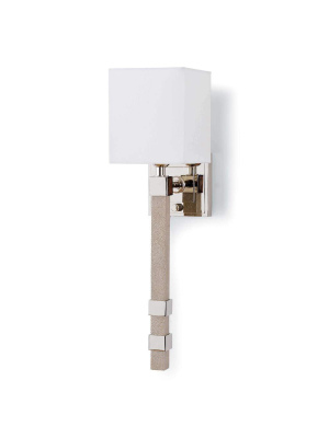 Metro Sconce (ivory Grey Shagreen)