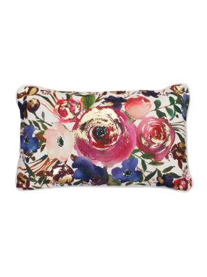 Arden Floral Lumbar Throw Pillow - Décor Therapy