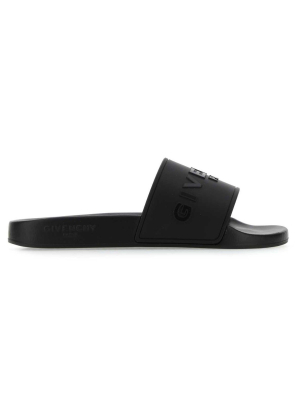 Givenchy Logo Embossed Flat Sandals