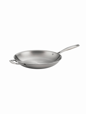 Tramontina Gourmet Tri-ply Clad 12" Fry Pan With Helper Handle Silver