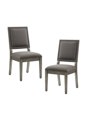 Set Of 2 Henly Dining Chair Charcoal/gray