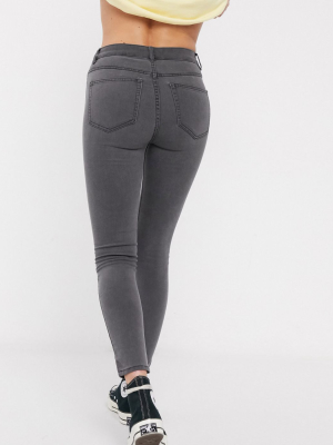 Pull&bear High Waist Jegging In Gray