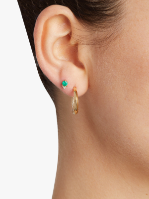 Single Emerald Spike Stud Earring