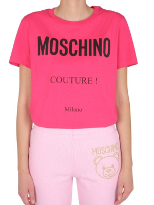 Moschino Logo Printed Crewneck T-shirt