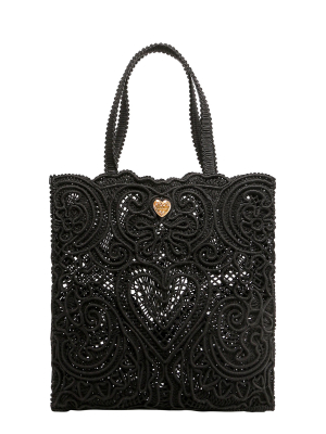 Dolce & Gabbana Beatrica Cordonetto Lace Medium Shopping Bag