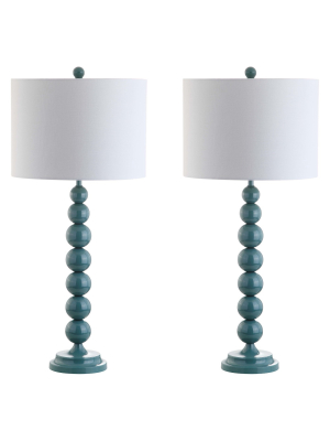 Jenna Stacked Ball Table Lamp Set - Safavieh