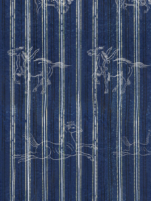 A Fable Wallpaper In Indigo From The Complementary Collection By Mind The Gap