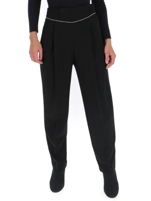 Msgm Embellished Trim Trousers