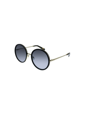 Kate Spade Lamonica/s 2m2 Womens Oval Sunglasses Black Gold 54mm