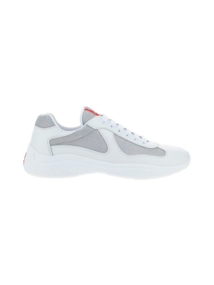 Prada Mesh Panelled Lace-up Sneakers