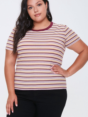 Plus Size Striped Tee