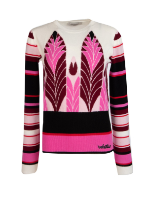 Valentino Abstract Intarsia Knit Jumper