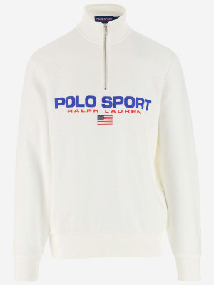 Polo Ralph Lauren Sport Logo Printed Half-zip Sweatshirt