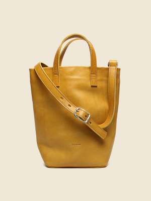Small Barracas Leather Tote Bag - Caramel