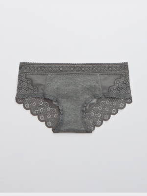 Aerie Queens Lace Mesh Boybrief Underwear