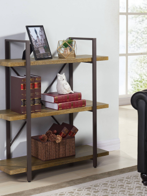 35.5" X 40" Three Level Rustic Shelving Unit - Danya B.