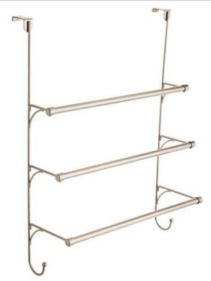 Franklin Brass 193153 Franklin Brass 193153 18-11/16" Wide Over-the-door Triple Bar Towel Rack - Matte Nickel