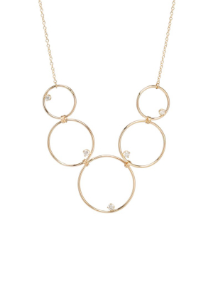 14k Graduated Linked Circles Necklace