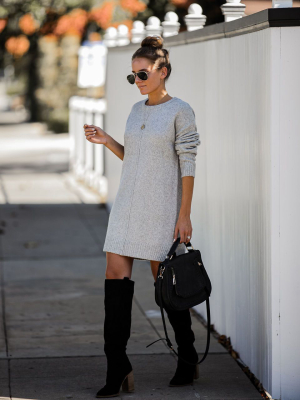 Smoky Mountain Sweater Dress - Grey - Final Sale