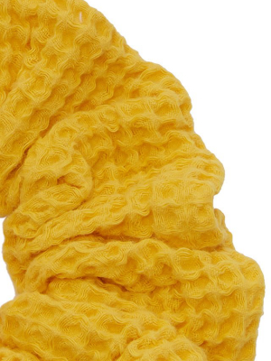 Exclusive Set-of-two Waffle-knit Cotton Scrunchies