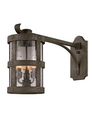 Barbosa 3lt Wall Lantern Extended Arm Medium Barbosa Bronze