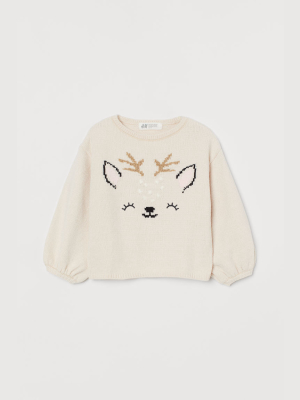 Intarsia-design Sweater