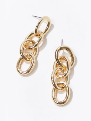 Curb Chain Drop Earrings